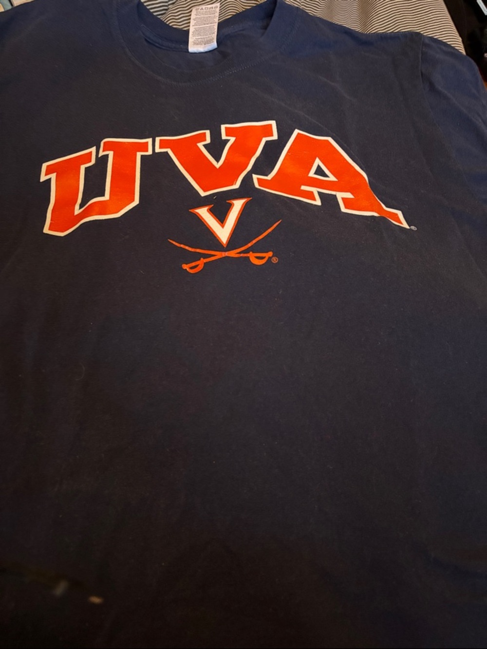UVA Navy Orange Logo Tee
